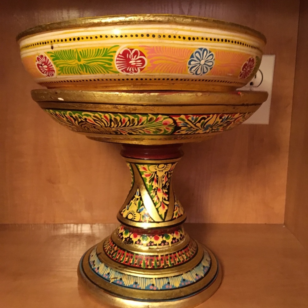 Wooden Bowl/ stand imported from Bali